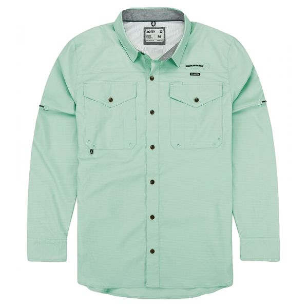 Jetty Bowline Long Sleeve Guide Shirt - Mint - 2X-Large