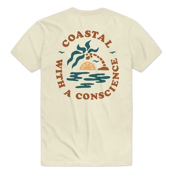 Jetty Conscience Short Sleeve Pocket T-Shirt - Natural - Medium