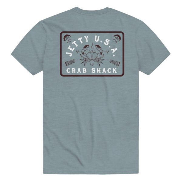 Jetty Crabshack Short Sleeve T-Shirt - Fog - 2X-Large