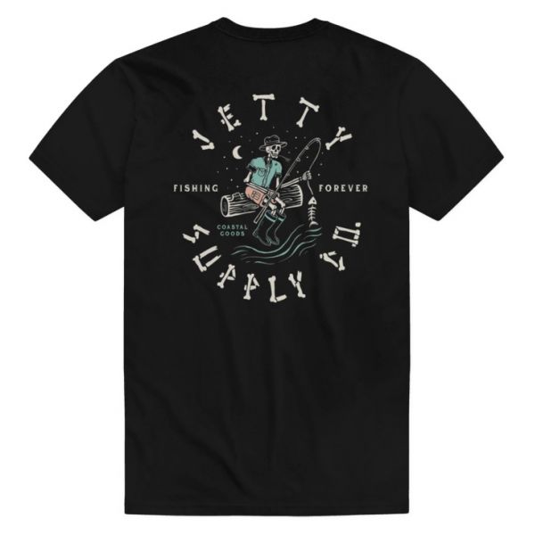 Jetty Deadstick Short Sleeve T-Shirt - Black - Large