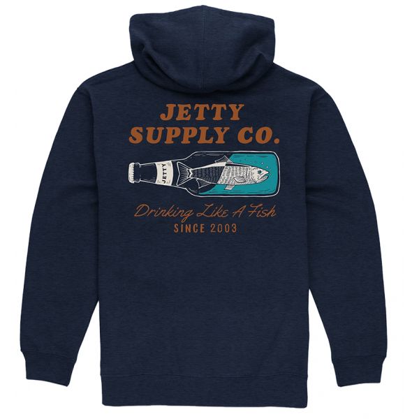 Jetty Drinkfish Hoodie - Navy - 2X-Large