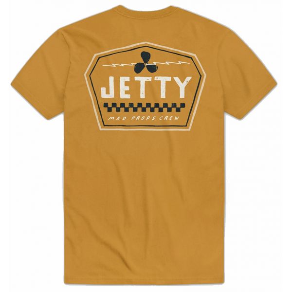 Jetty Finish Line Short Sleeve T-Shirt - Mustard - Large