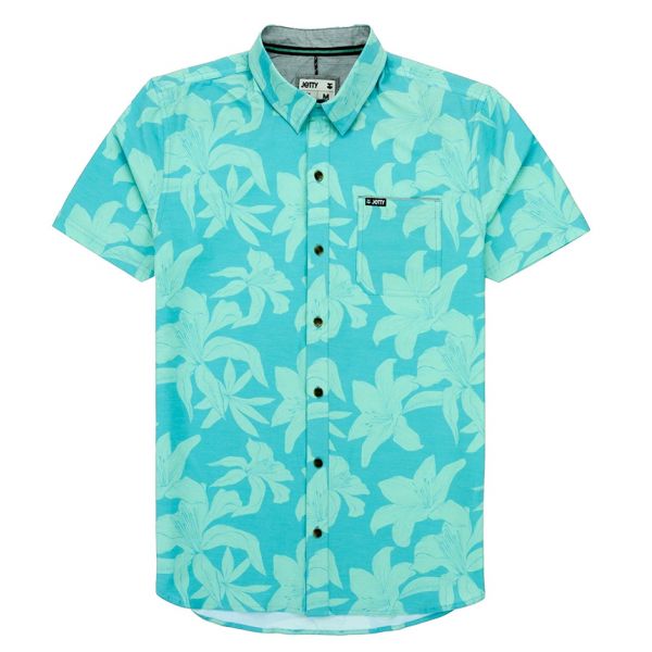 Jetty Garwood Woven Shirt - Teal - Large