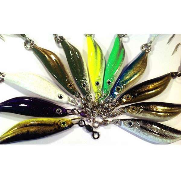 Jetty Ghost 2oz Mullnut Lures #2 Hook Black Gold Fl. Yellow