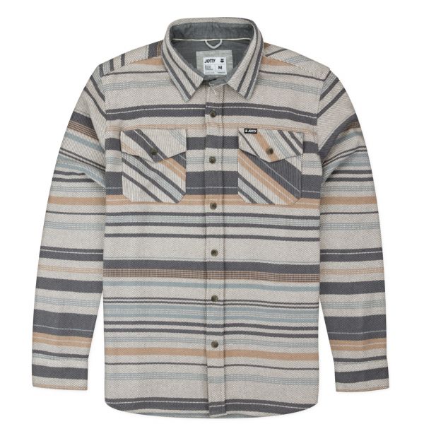 Jetty Horizon Flannel Shirt - Slate - Large