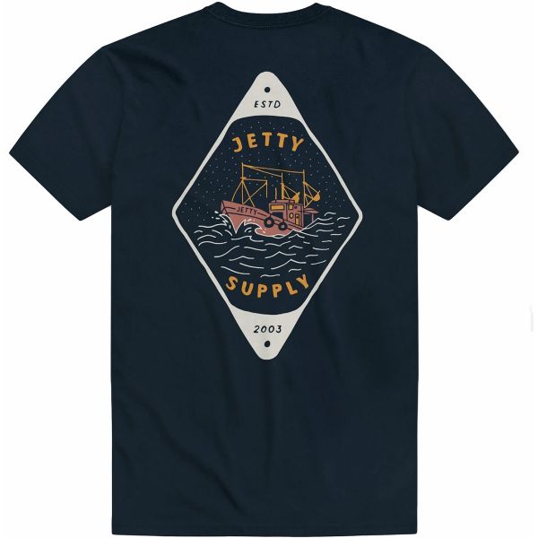 Jetty Keel Short Sleeve T-Shirt - Navy - 2X-Large