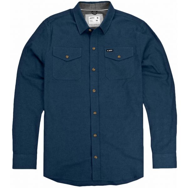 Jetty Life Stroke Twill Shirt - Indigo - 2XL