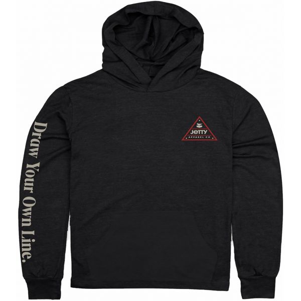 Jetty Marker Hoodie Tee - Black - 2X-Large