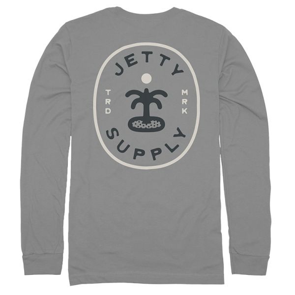 Jetty Oasis Long Sleeve T-Shirt - Grey - 2X-Large