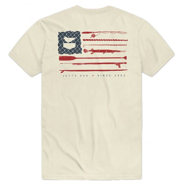 Jetty Old Glory Short Sleeve T-Shirt - Natural - 2X-Large