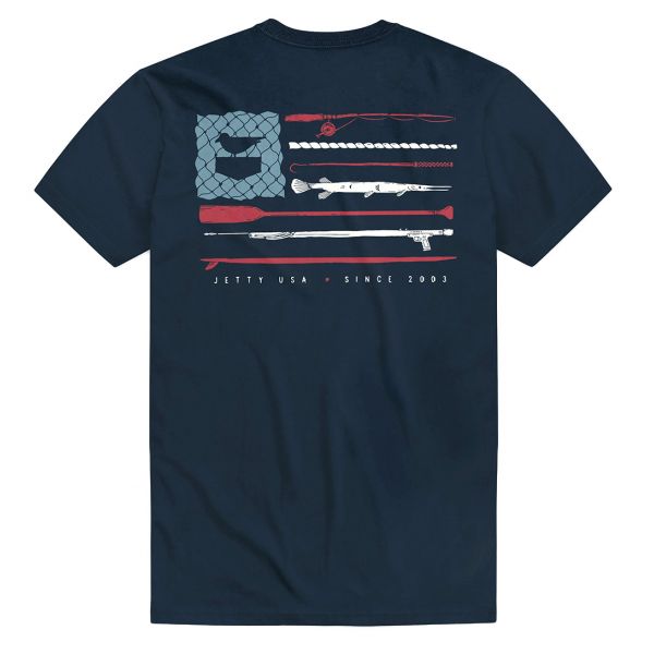 Jetty Old Glory Short Sleeve T-Shirt - Navy - 2X-Large