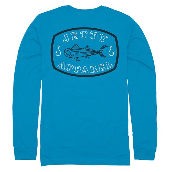 Jetty Openwater Long Sleeve Pocket T-Shirt - Blue - Large