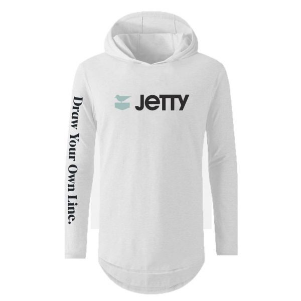 Jetty Otislogo UV Solar Hoodie - White - 2X-Large