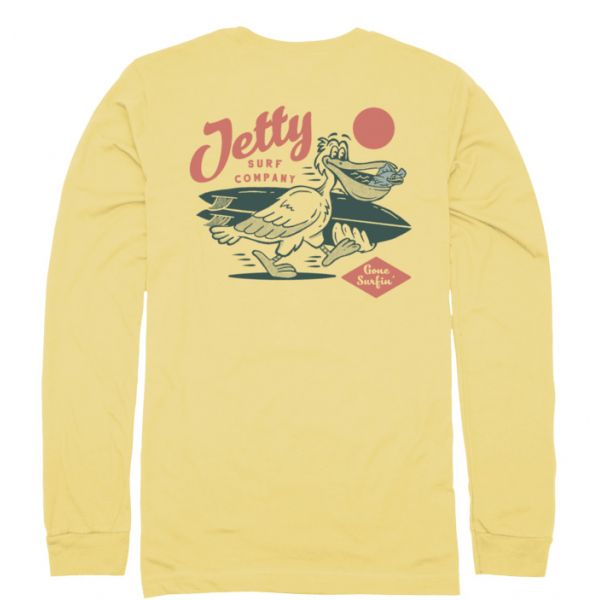 Jetty Pelican Long Sleeve T-Shirt - Blonde - 2X-Large