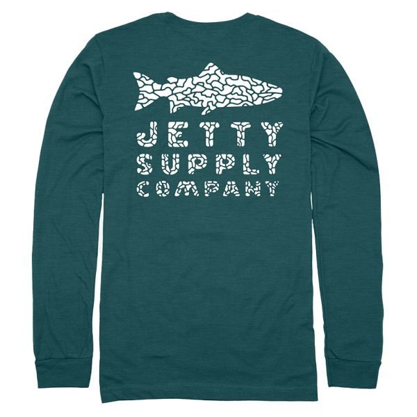 Jetty Reefraction Long Sleeve T-Shirt - Teal - 2X-Large