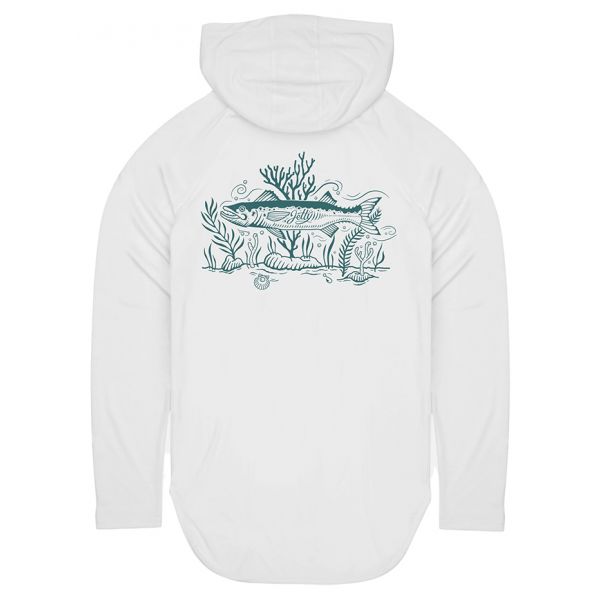 Jetty Riverbed UV Hoodie - White - Medium