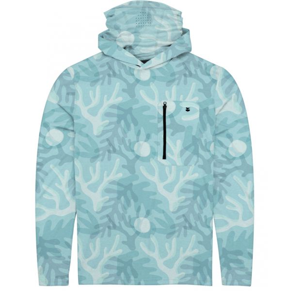 Jetty Skiff UV Hooded Long Sleeve Shirt - Light Blue - Large - Old Version