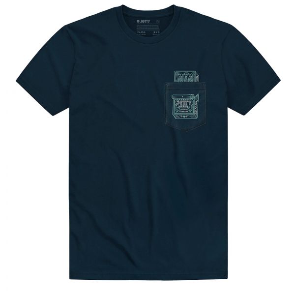 Jetty Sardines Short Sleeve Pocket T-Shirt - Navy - Large