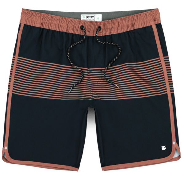 Jetty Session Short -  17in Outseam -Graphite/Salmon - Large