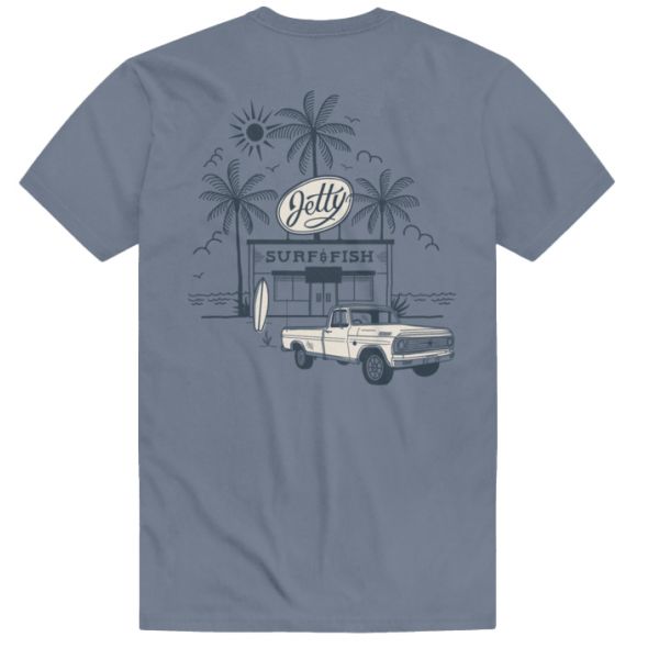 Jetty Shack Short Sleeve T-Shirt - Fog - 2X-Large