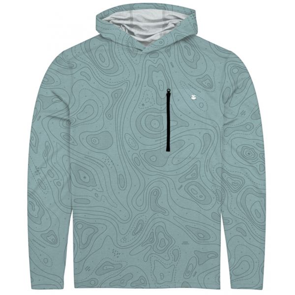 Jetty Skiff UV Hooded Long Sleeve Shirt - Light Blue - Large