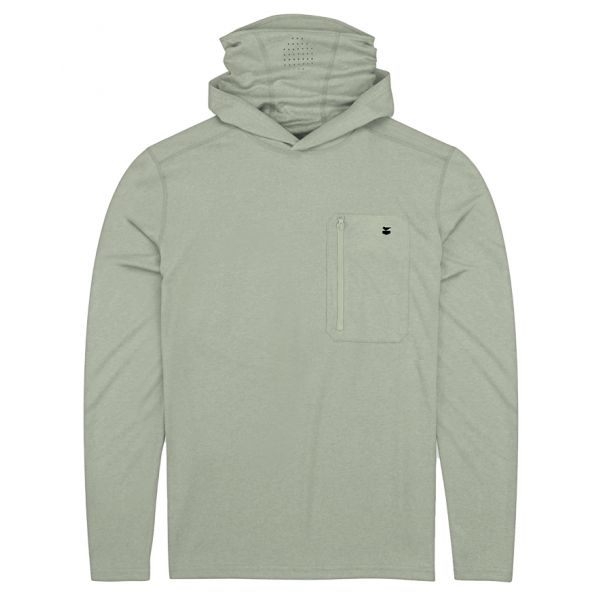 Jetty Skiff UV Hooded Long Sleeve Shirt - Sage - Large