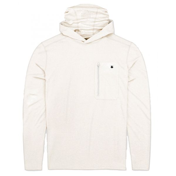 Jetty Skiff UV Hooded Long Sleeve Shirt - White - Small