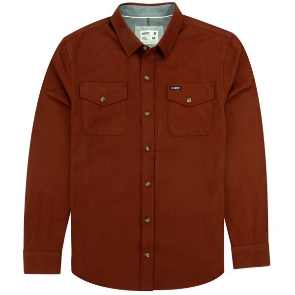 Jetty Stroke Twill Shirt - Ochre - Large