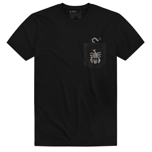 Jetty Telson Pocket Short Sleeve T-Shirt - Black - 2X-Large