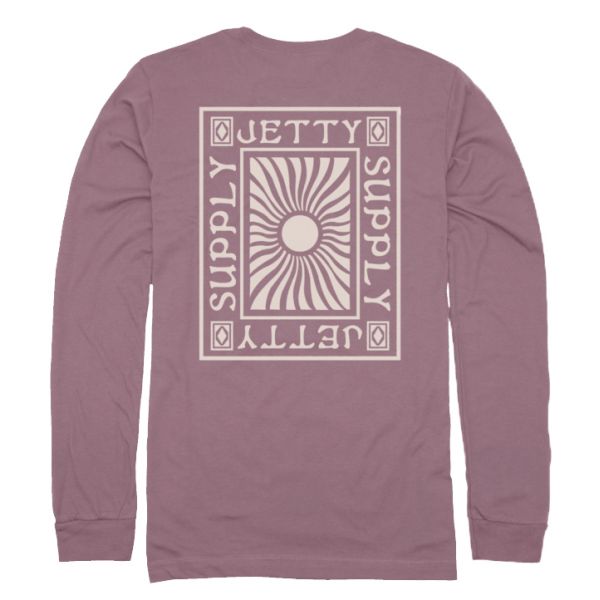 Jetty Ultraviolet Long Sleeve T-Shirt - Mauve - 2X-Large