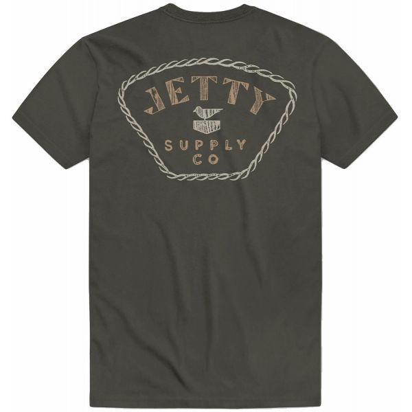 Jetty Wooden Short Sleeve T-Shirt - Olive - Large