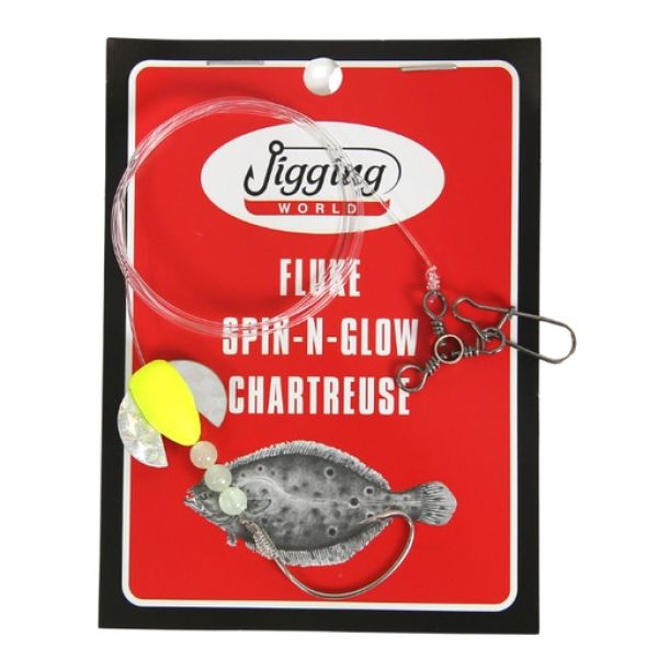 Jigging World Fluke Rig - Squid Teaser - Chartreuse