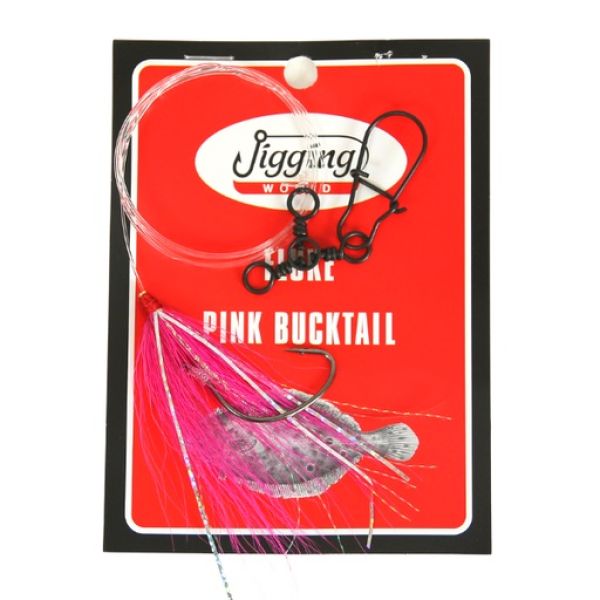 Jigging World Fluke Rig - Bucktail - Pink