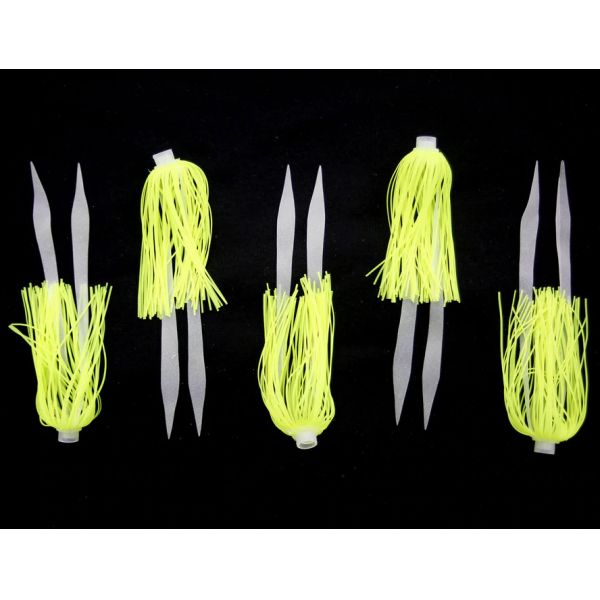 Jigging World Micro Silicone Skirt Teaser - Chartreuse - 5 Pack