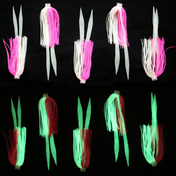 Jigging World Micro Silicone Skirt Teaser - Pink Shine - 5 Pack