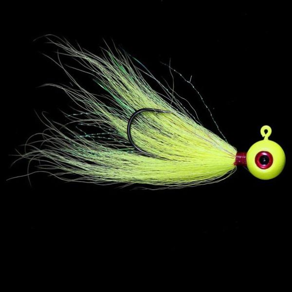 Jigging World Power Ball V2 Bucktail Jig - 1/2oz - Chartreuse