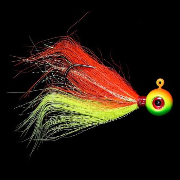 Jigging World Power Ball V2 Bucktail Jig - 1/2oz - Fire Tiger