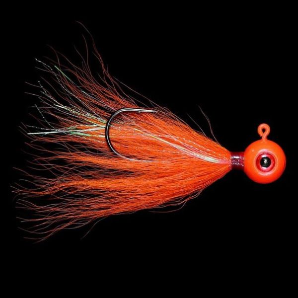 Jigging World Power Ball V2 Bucktail Jig - 1/2oz - Salmon Red