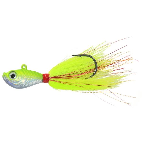 Jigging World Premium Bucktail V2 Jig - 1/2oz - Chartreuse