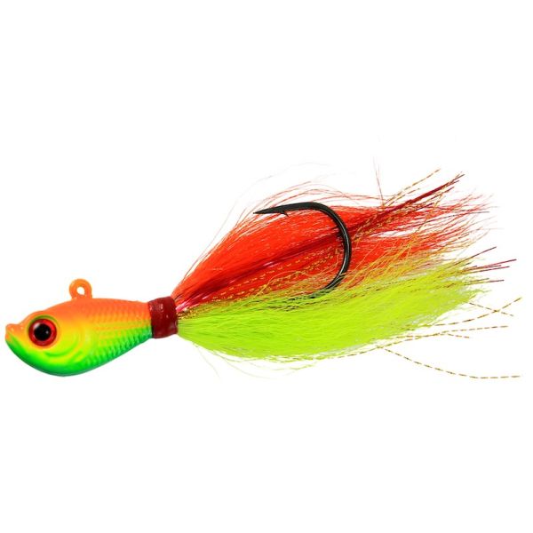 Jigging World Premium Bucktail V2 Jig - 1/2oz - Fire Tiger