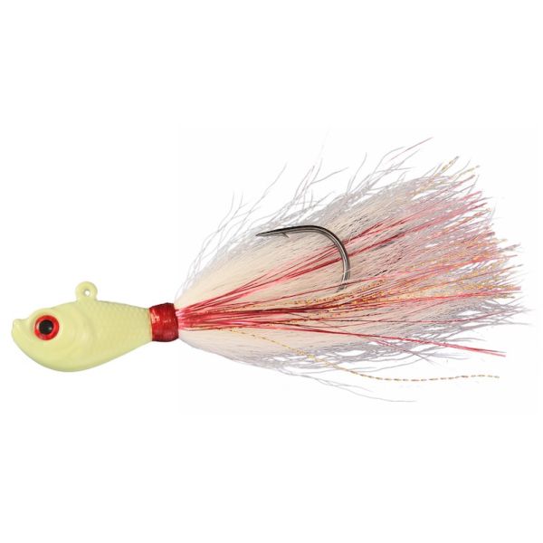 Jigging World Premium Bucktail V2 Jig - 1/2oz - Glow