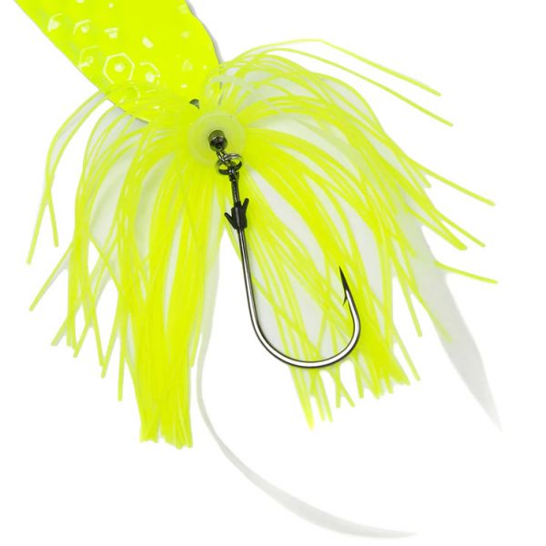 Jigging World Fluke Spoon Rig - 4.5in - Chartreuse