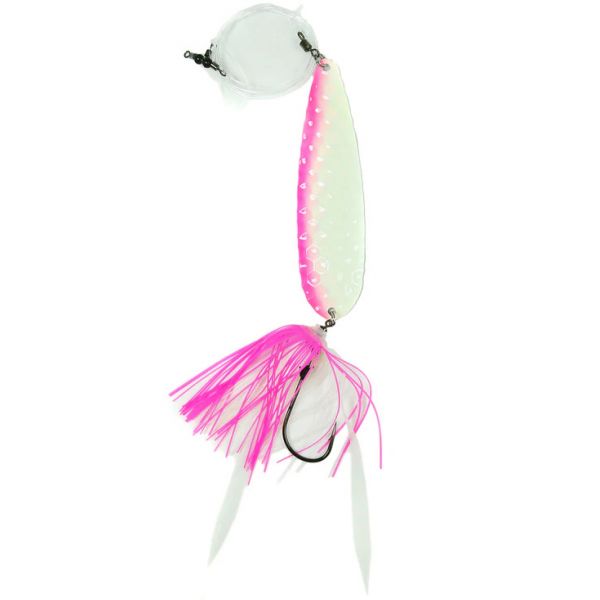 Jigging World Fluke Spoon Rig - 4.5in - Pink Shine