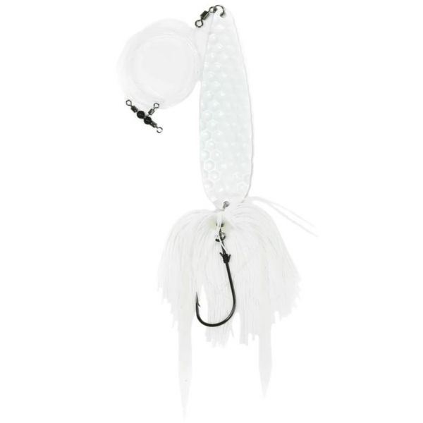 Jigging World Fluke Spoon Rig - 4.5in - White