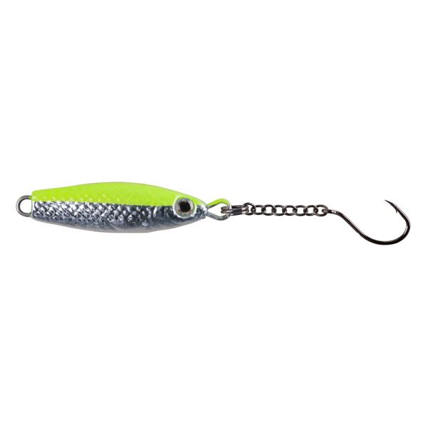 Johnson Snare Spoon - 1-3/8in - Nickel Chartreuse