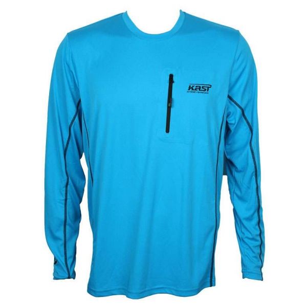 Kast Gear Kayman Tech Top w/ TackleDirect Logo - Ocean Blue - Small