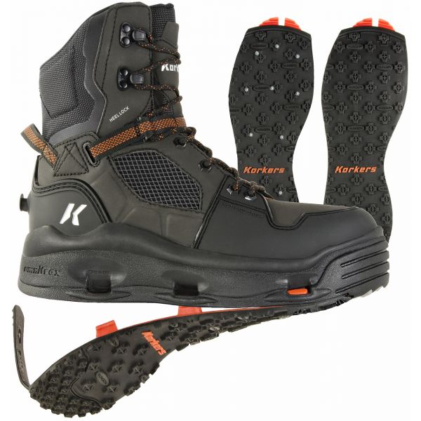 Korkers Terror Ridge Wading Boots w/ Studded Kling-On Outsoles - 7