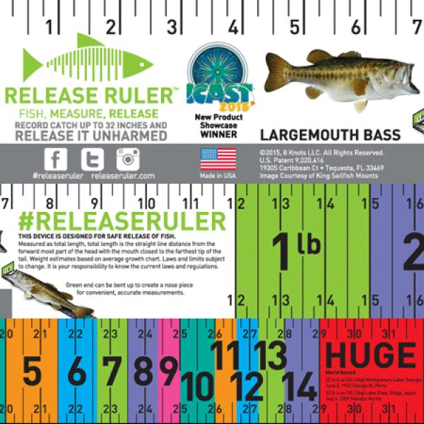 Largemouth Bass Release Ruler Decal