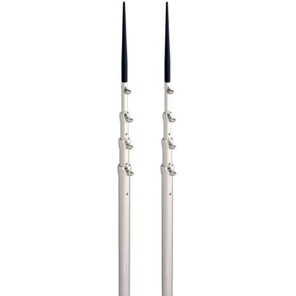 Lee's TX3916SL/SL 16.5' Silver Black Spike Tele Poles f/ Sidewinder