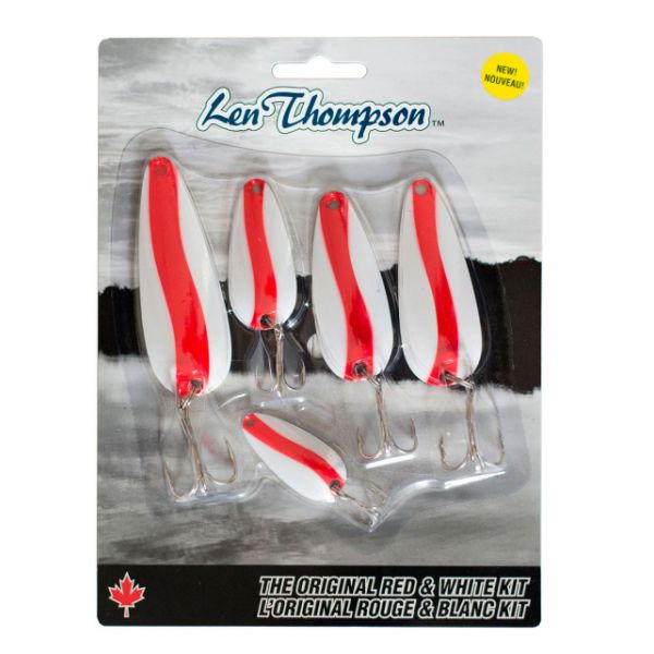 Len Thompson Original 5 piece Lure Kit - Red/White